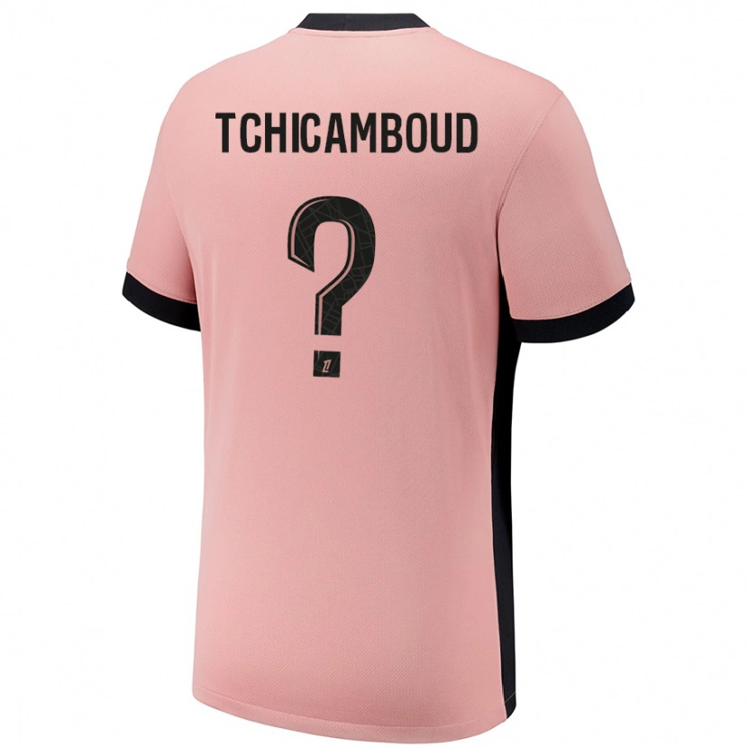 Danxen Barn Queyrell Tchicamboud #0 Rost Rosa Tredjesatsen Matchtröjor 2024/25 Tröjor T-Tröja