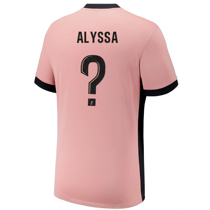 Danxen Barn Alyssa Fernandes #0 Rost Rosa Tredjesatsen Matchtröjor 2024/25 Tröjor T-Tröja