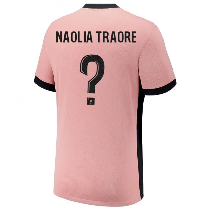 Danxen Barn Naolia Traore #0 Rost Rosa Tredjesatsen Matchtröjor 2024/25 Tröjor T-Tröja