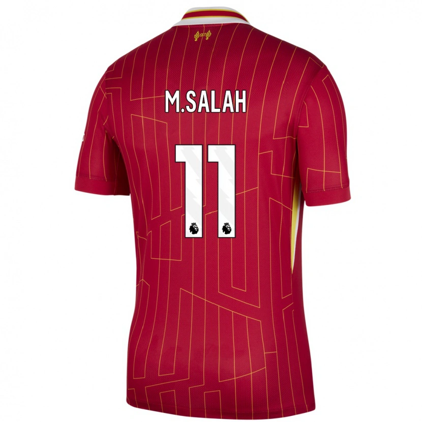 Danxen Män Mohamed Salah #11 Röd Gul Vit Hemmatröja Matchtröjor 2024/25 Tröjor T-Tröja