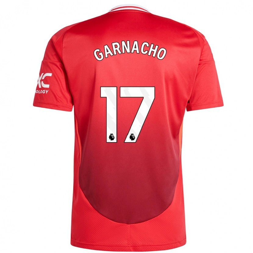 Danxen Män Alejandro Garnacho #17 Klarröd Hemmatröja Matchtröjor 2024/25 Tröjor T-Tröja