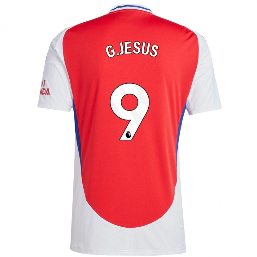 Danxen Män Gabriel Jesus #9 Röd Vit Hemmatröja Matchtröjor 2024/25 Tröjor T-Tröja