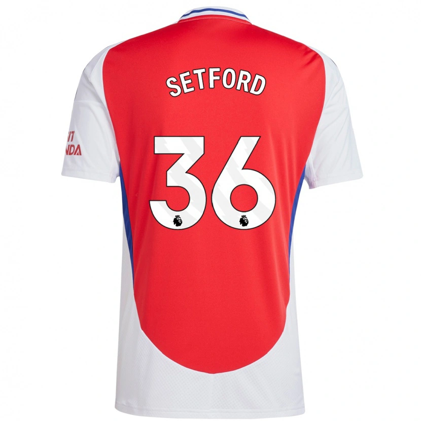 Danxen Män Tommy Setford #36 Röd Vit Hemmatröja Matchtröjor 2024/25 Tröjor T-Tröja