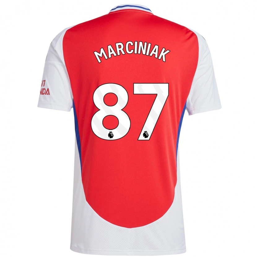 Danxen Män Alex Marciniak #87 Röd Vit Hemmatröja Matchtröjor 2024/25 Tröjor T-Tröja