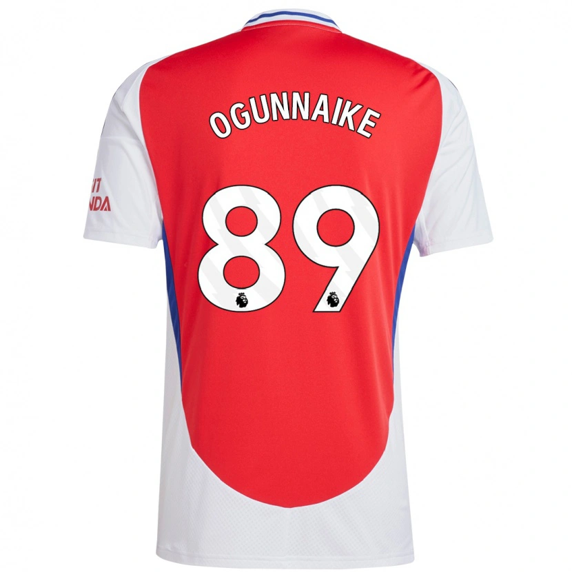 Danxen Män Josh Ogunnaike #89 Röd Vit Hemmatröja Matchtröjor 2024/25 Tröjor T-Tröja