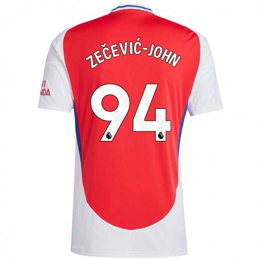Danxen Män Louis Zečević-John #94 Röd Vit Hemmatröja Matchtröjor 2024/25 Tröjor T-Tröja