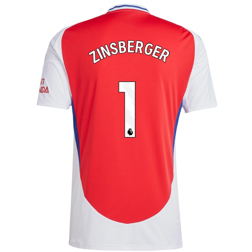 Danxen Män Manuela Zinsberger #1 Röd Vit Hemmatröja Matchtröjor 2024/25 Tröjor T-Tröja