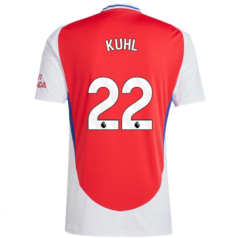 Danxen Män Kathrine Møller Kühl #22 Röd Vit Hemmatröja Matchtröjor 2024/25 Tröjor T-Tröja