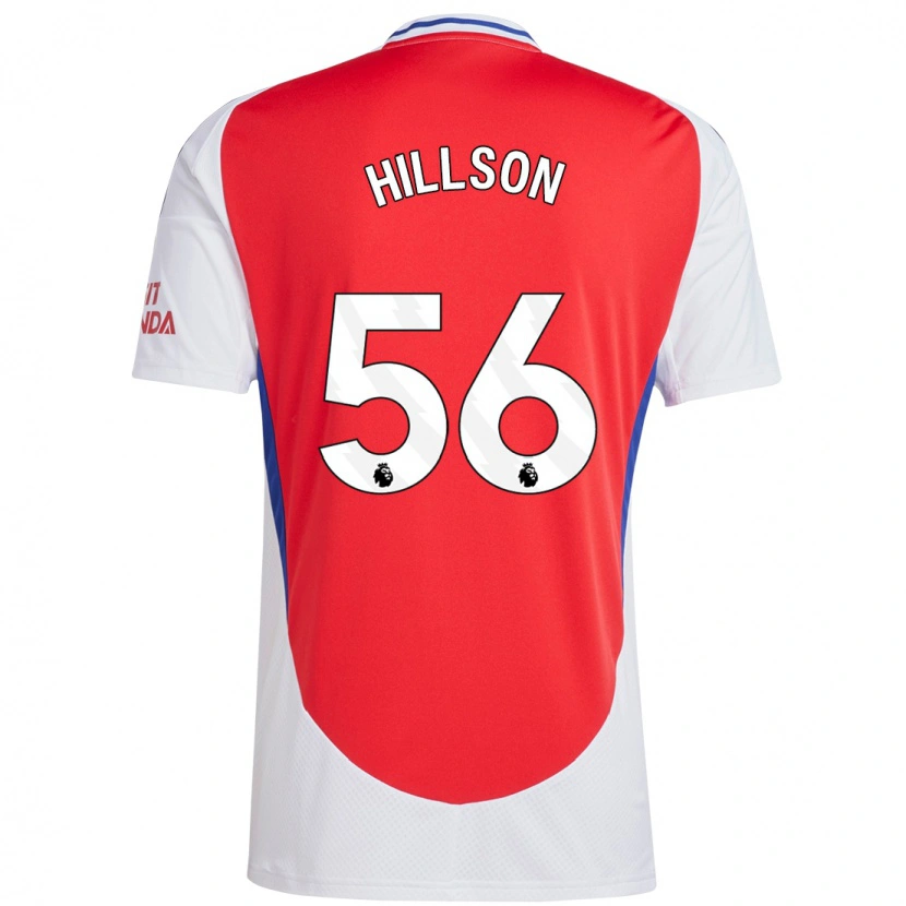 Danxen Män James Hillson #56 Röd Vit Hemmatröja Matchtröjor 2024/25 Tröjor T-Tröja