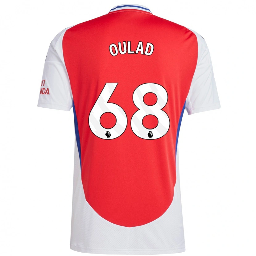 Danxen Män Salah-Eddine Oulad M'hand #68 Röd Vit Hemmatröja Matchtröjor 2024/25 Tröjor T-Tröja