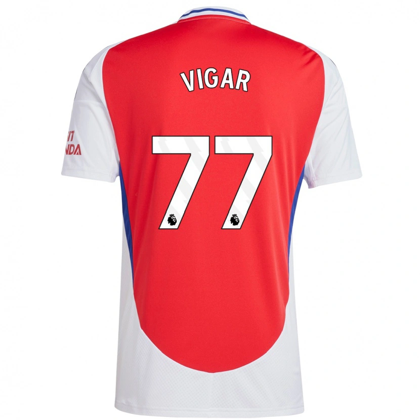 Danxen Män Billy Vigar #77 Röd Vit Hemmatröja Matchtröjor 2024/25 Tröjor T-Tröja