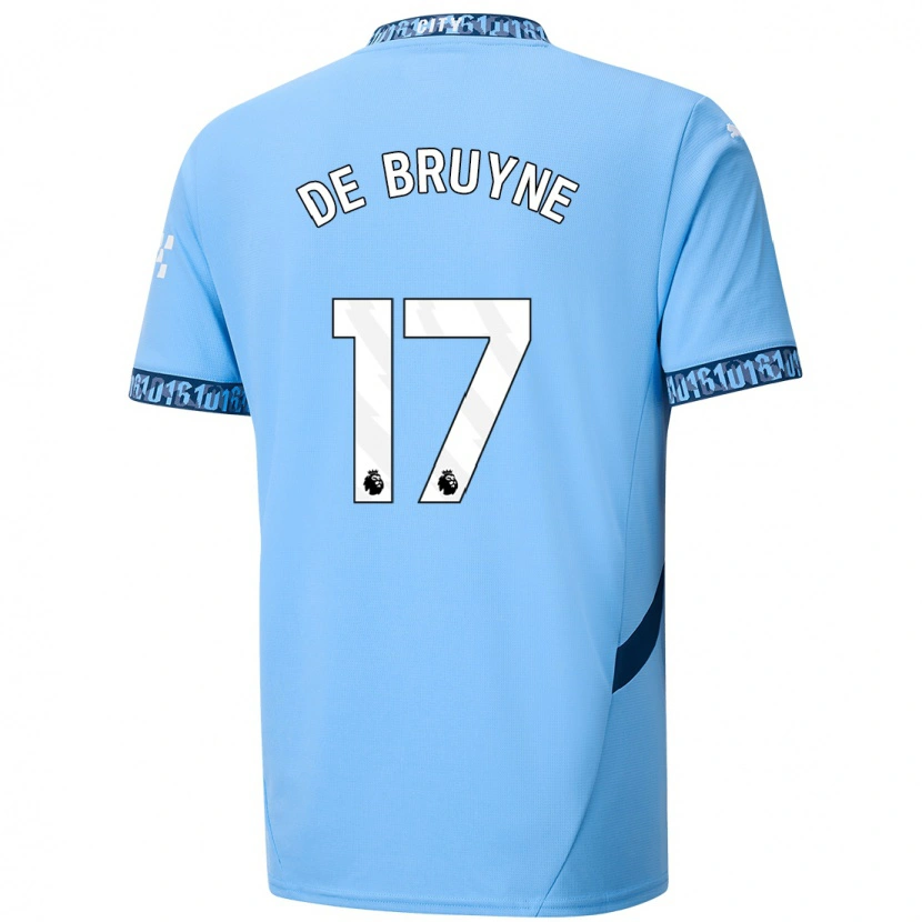 Danxen Män Kevin De Bruyne #17 Marinblå Hemmatröja Matchtröjor 2024/25 Tröjor T-Tröja