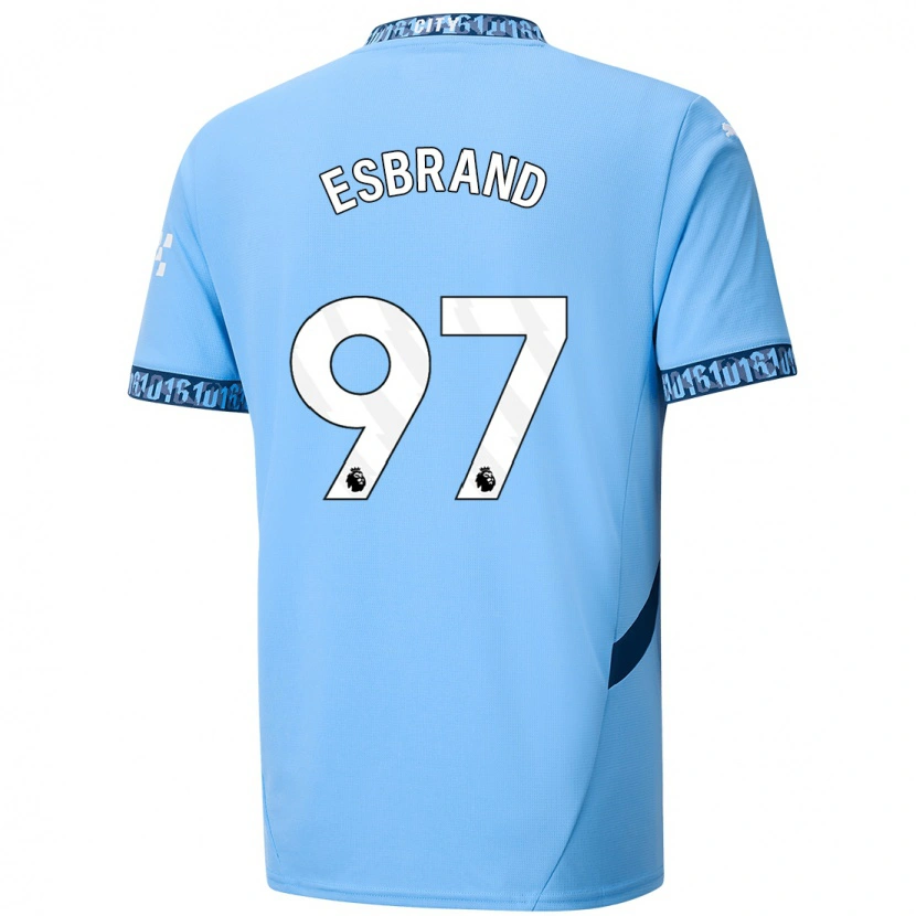 Danxen Män Josh Wilson-Esbrand #97 Marinblå Hemmatröja Matchtröjor 2024/25 Tröjor T-Tröja