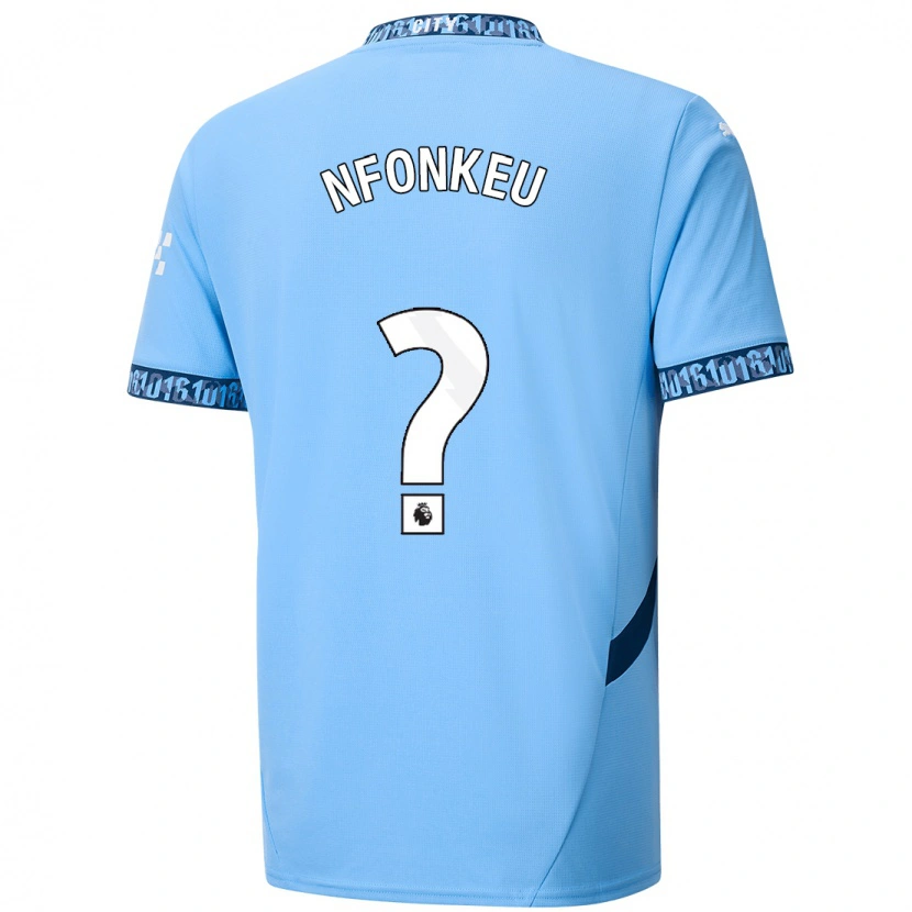 Danxen Män Brooklyn Nfonkeu #0 Marinblå Hemmatröja Matchtröjor 2024/25 Tröjor T-Tröja