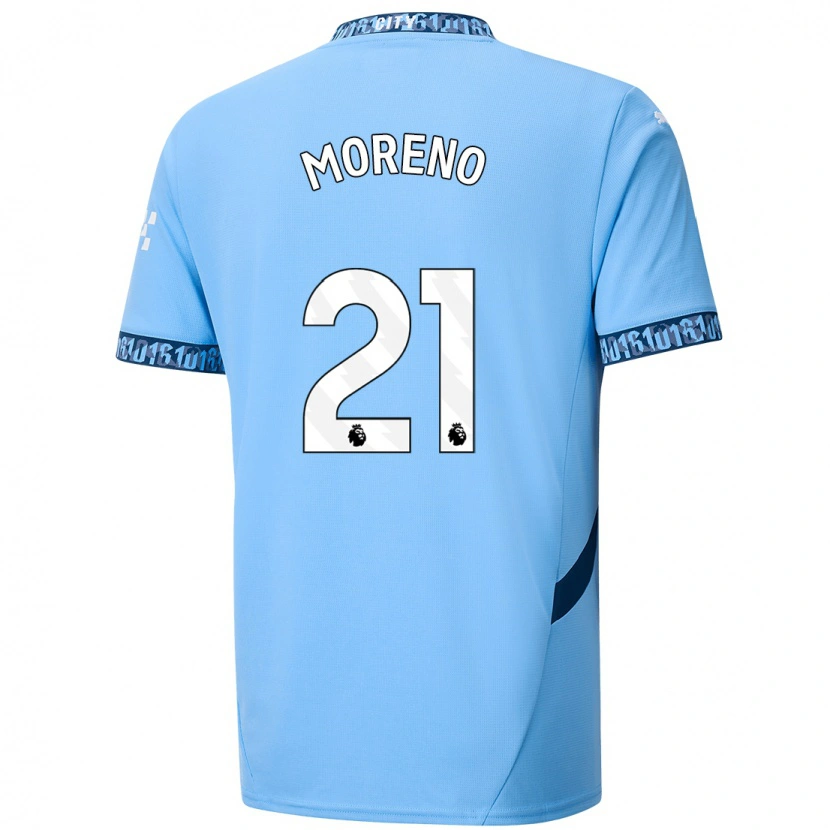 Danxen Män Marlos Moreno #21 Marinblå Hemmatröja Matchtröjor 2024/25 Tröjor T-Tröja