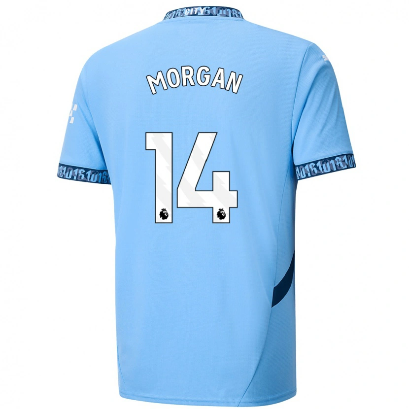 Danxen Män Esme Morgan #14 Marinblå Hemmatröja Matchtröjor 2024/25 Tröjor T-Tröja