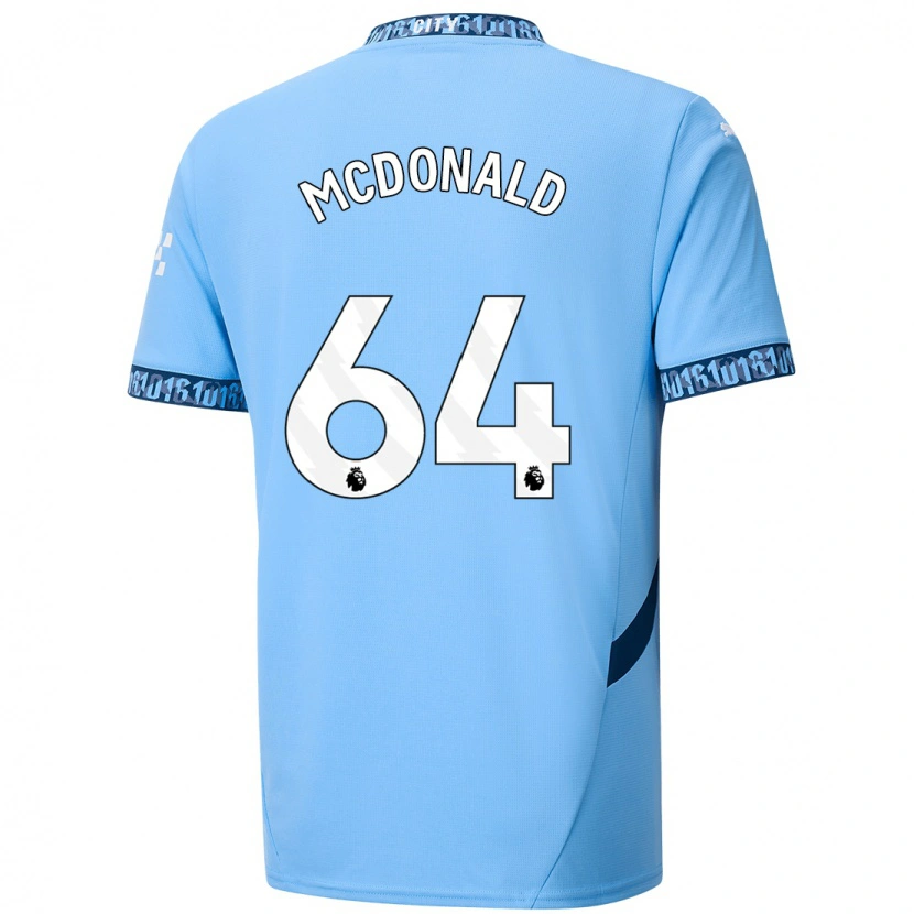 Danxen Män Rowan Mcdonald #64 Marinblå Hemmatröja Matchtröjor 2024/25 Tröjor T-Tröja