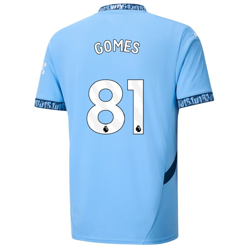 Danxen Män Claudio Gomes #81 Marinblå Hemmatröja Matchtröjor 2024/25 Tröjor T-Tröja