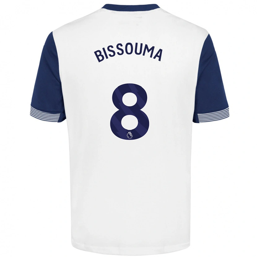 Danxen Män Yves Bissouma #8 Vit Blå Hemmatröja Matchtröjor 2024/25 Tröjor T-Tröja