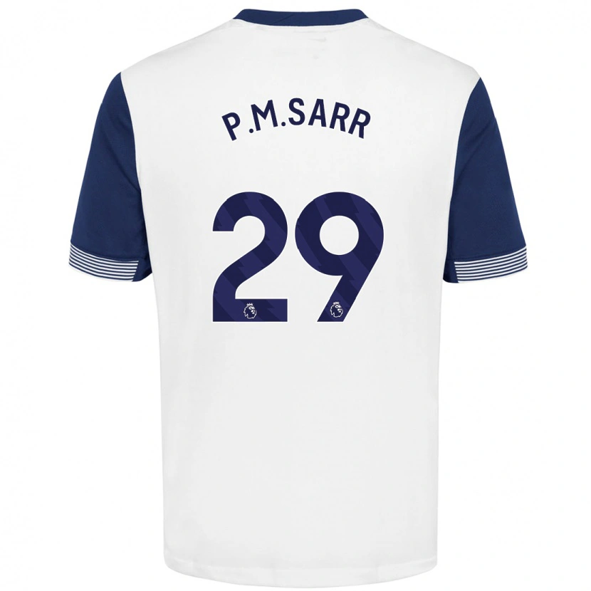 Danxen Män Pape Matar Sarr #29 Vit Blå Hemmatröja Matchtröjor 2024/25 Tröjor T-Tröja