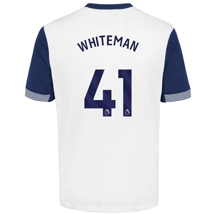 Danxen Män Alfie Whiteman #41 Vit Blå Hemmatröja Matchtröjor 2024/25 Tröjor T-Tröja
