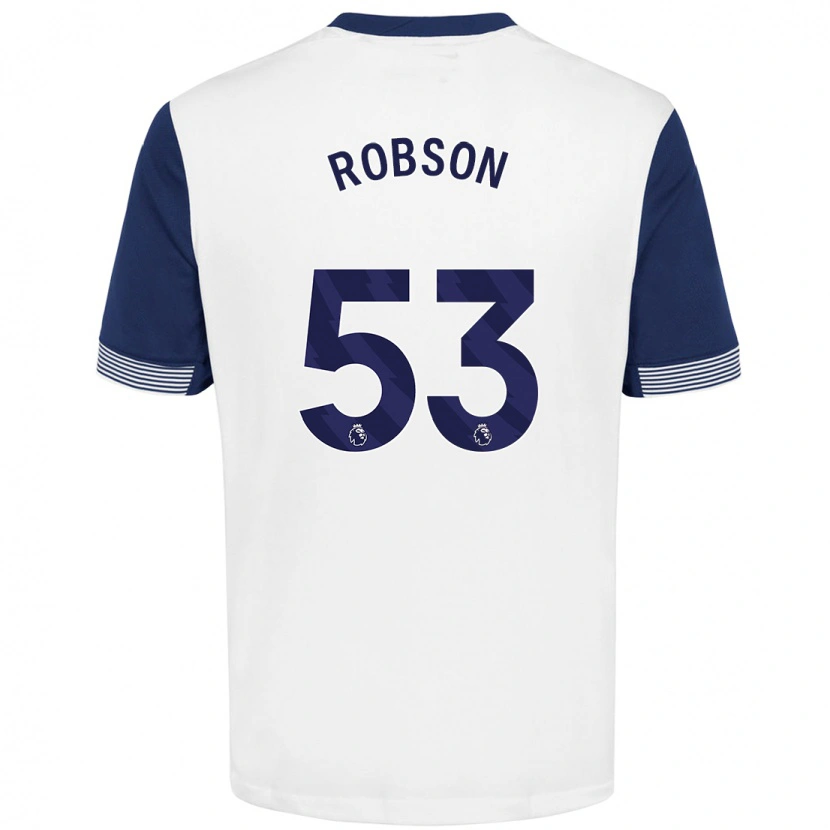 Danxen Män Max Robson #53 Vit Blå Hemmatröja Matchtröjor 2024/25 Tröjor T-Tröja