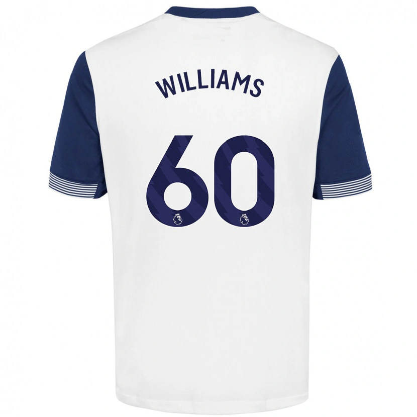 Danxen Män Jaden Williams #60 Vit Blå Hemmatröja Matchtröjor 2024/25 Tröjor T-Tröja