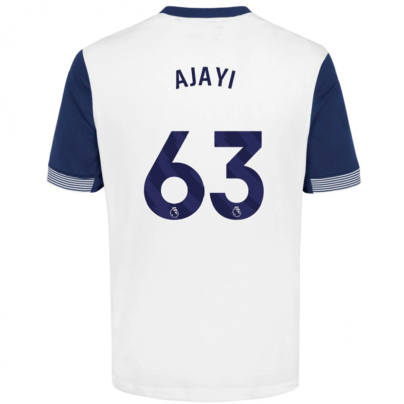 Danxen Män Damola Ajayi #63 Vit Blå Hemmatröja Matchtröjor 2024/25 Tröjor T-Tröja