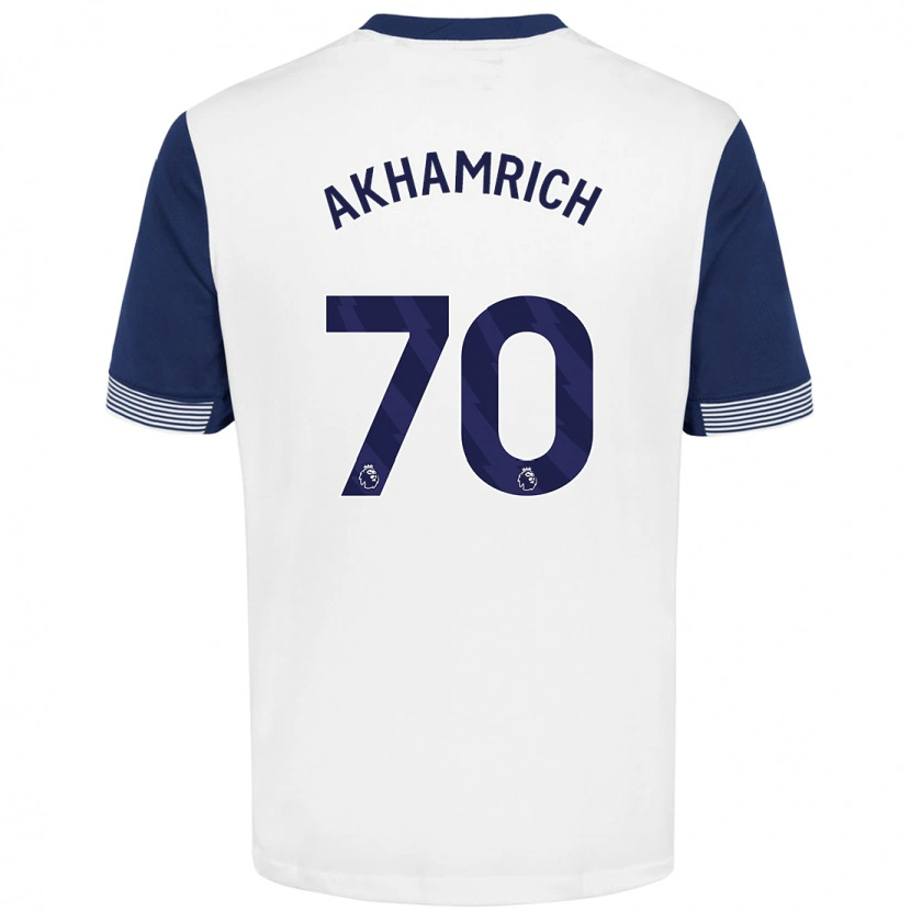 Danxen Män Yusuf Akhamrich #70 Vit Blå Hemmatröja Matchtröjor 2024/25 Tröjor T-Tröja