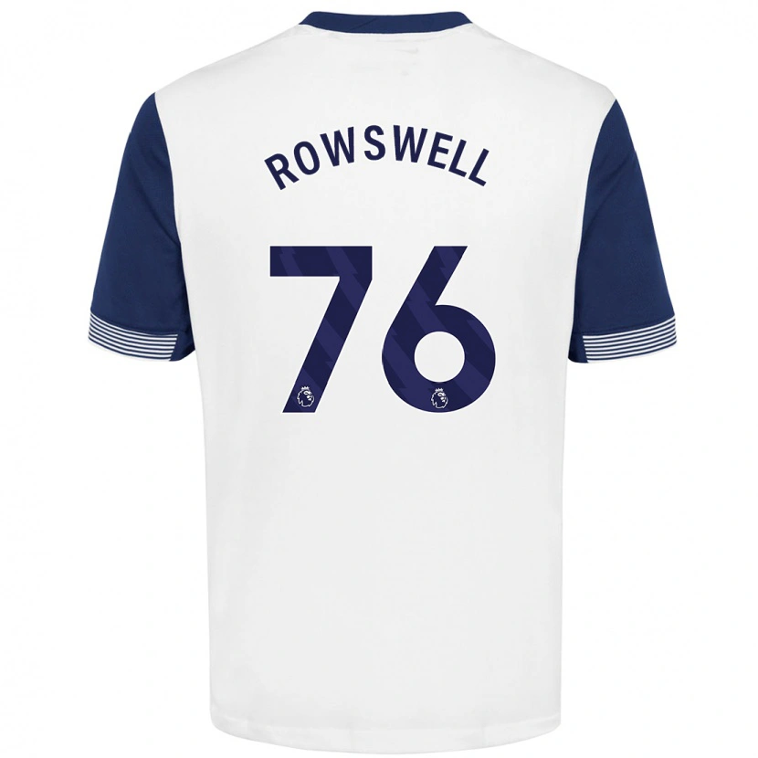 Danxen Män James Rowswell #76 Vit Blå Hemmatröja Matchtröjor 2024/25 Tröjor T-Tröja
