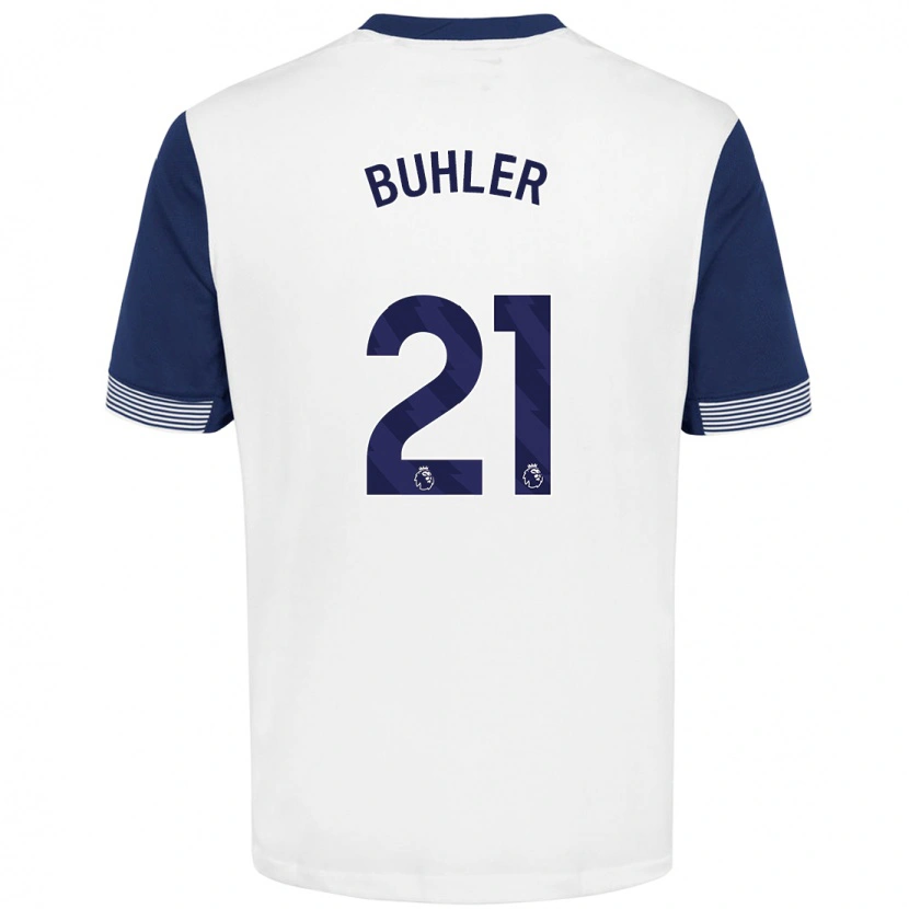 Danxen Män Luana Bühler #21 Vit Blå Hemmatröja Matchtröjor 2024/25 Tröjor T-Tröja