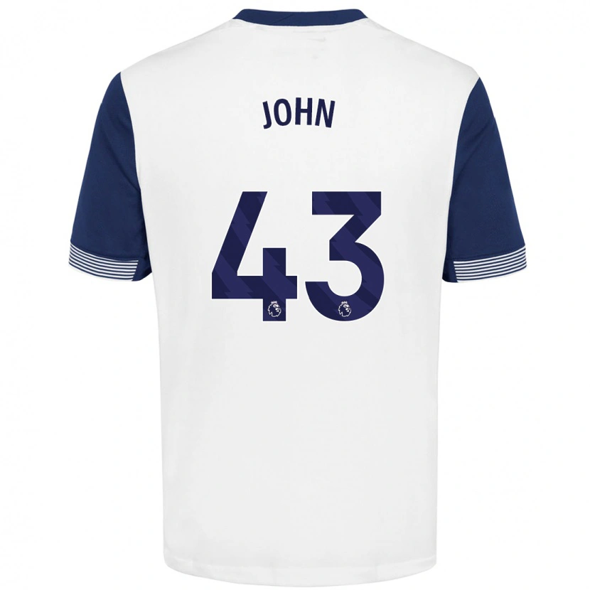 Danxen Män Nile John #43 Vit Blå Hemmatröja Matchtröjor 2024/25 Tröjor T-Tröja