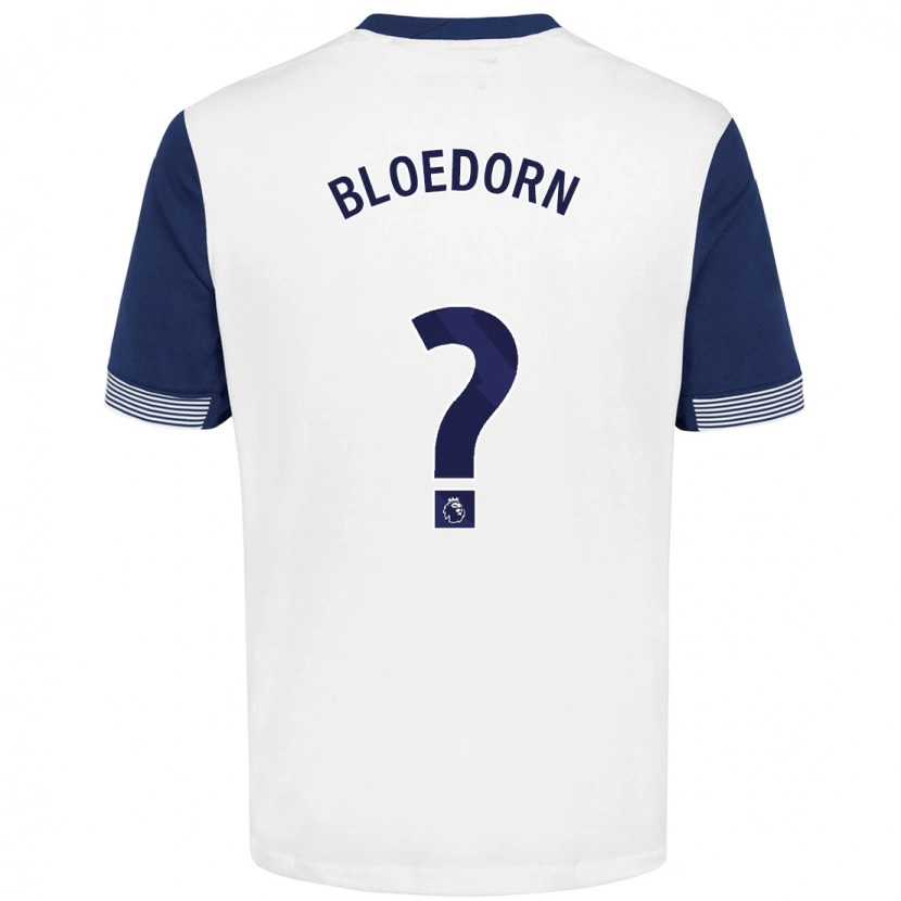 Danxen Män Carey Bloedorn #0 Vit Blå Hemmatröja Matchtröjor 2024/25 Tröjor T-Tröja