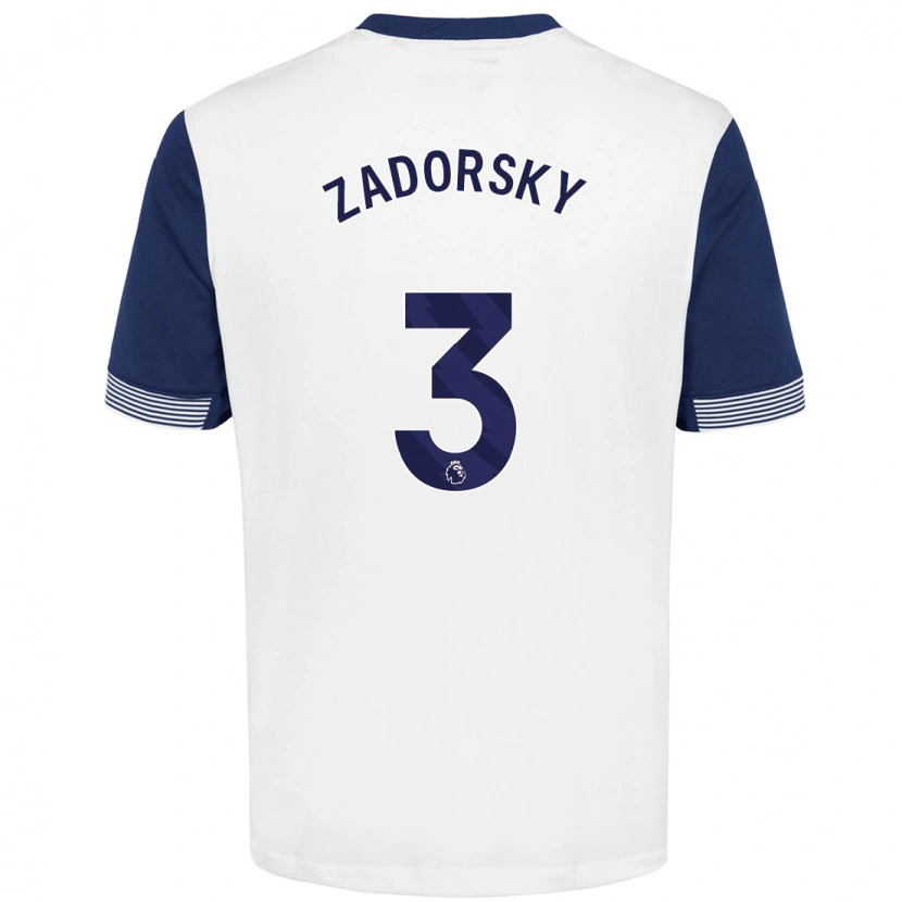 Danxen Män Shelina Zadorsky #3 Vit Blå Hemmatröja Matchtröjor 2024/25 Tröjor T-Tröja