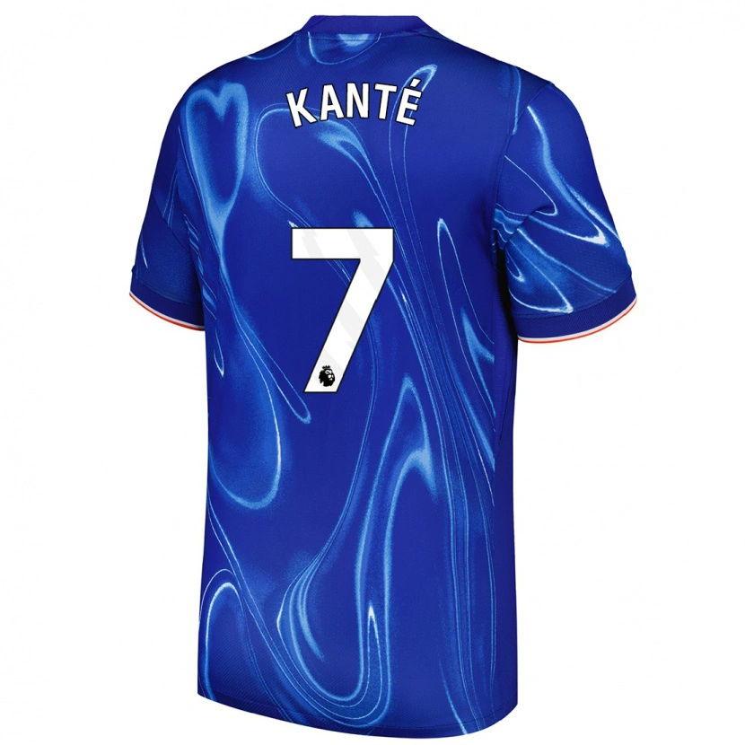 Danxen Män N'golo Kante #7 Blå Vit Hemmatröja Matchtröjor 2024/25 Tröjor T-Tröja