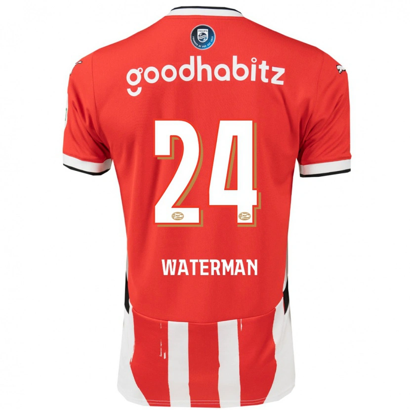 Danxen Män Boy Waterman #24 Röd Vit Hemmatröja Matchtröjor 2024/25 Tröjor T-Tröja
