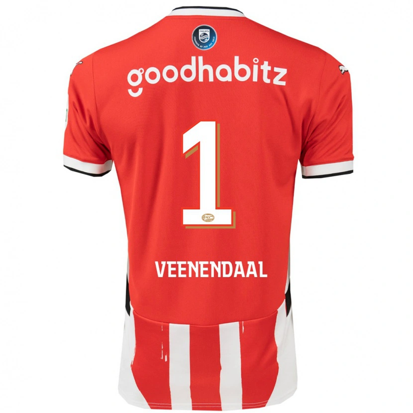 Danxen Män Sari Van Veenendaal #1 Röd Vit Hemmatröja Matchtröjor 2024/25 Tröjor T-Tröja