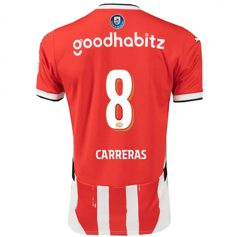 Danxen Män Georgina Carreras #8 Röd Vit Hemmatröja Matchtröjor 2024/25 Tröjor T-Tröja