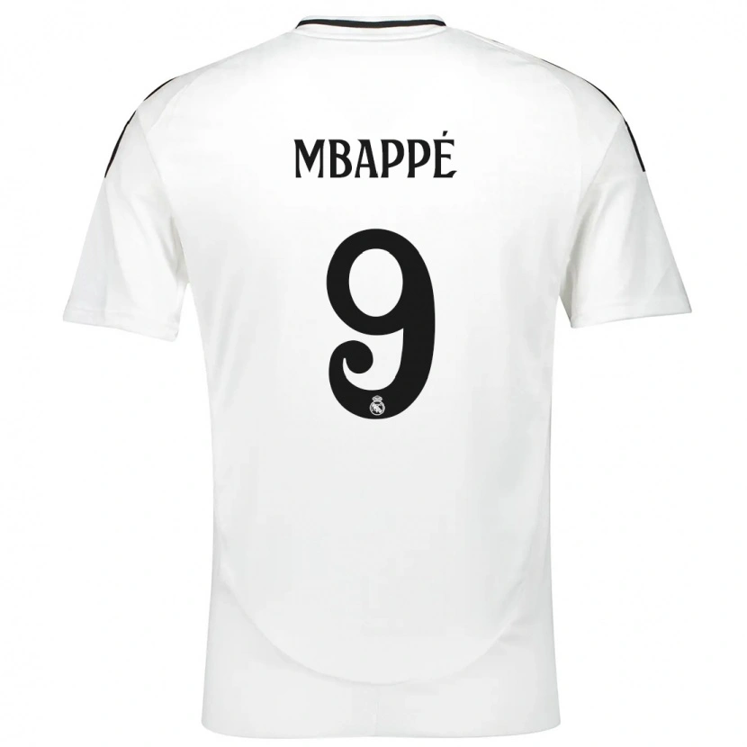 Danxen Män Kylian Mbappé #9 Vit Hemmatröja Matchtröjor 2024/25 Tröjor T-Tröja
