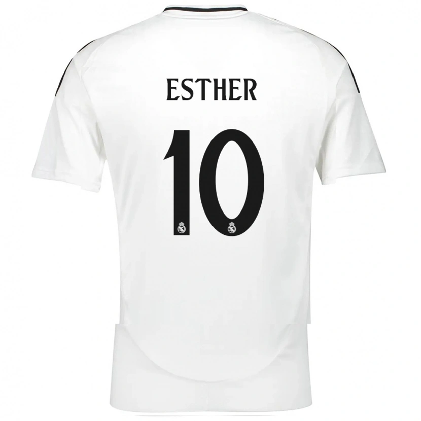 Danxen Män Esther Gonzalez #10 Vit Hemmatröja Matchtröjor 2024/25 Tröjor T-Tröja