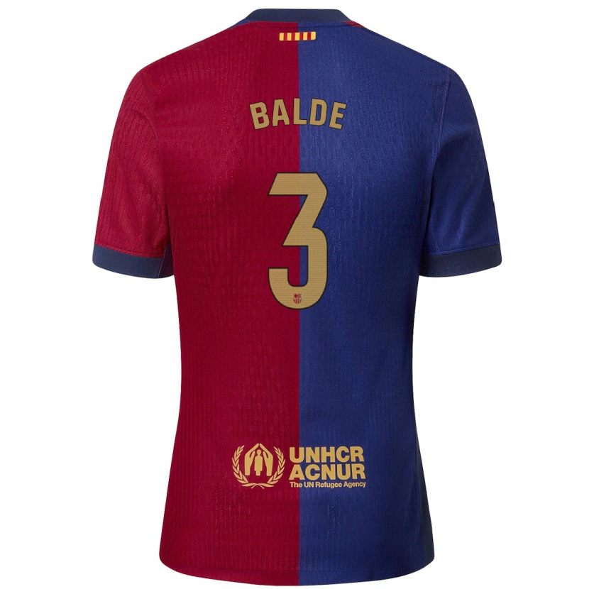 Danxen Män Alejandro Balde #3 Blå Röd Hemmatröja Matchtröjor 2024/25 Tröjor T-Tröja
