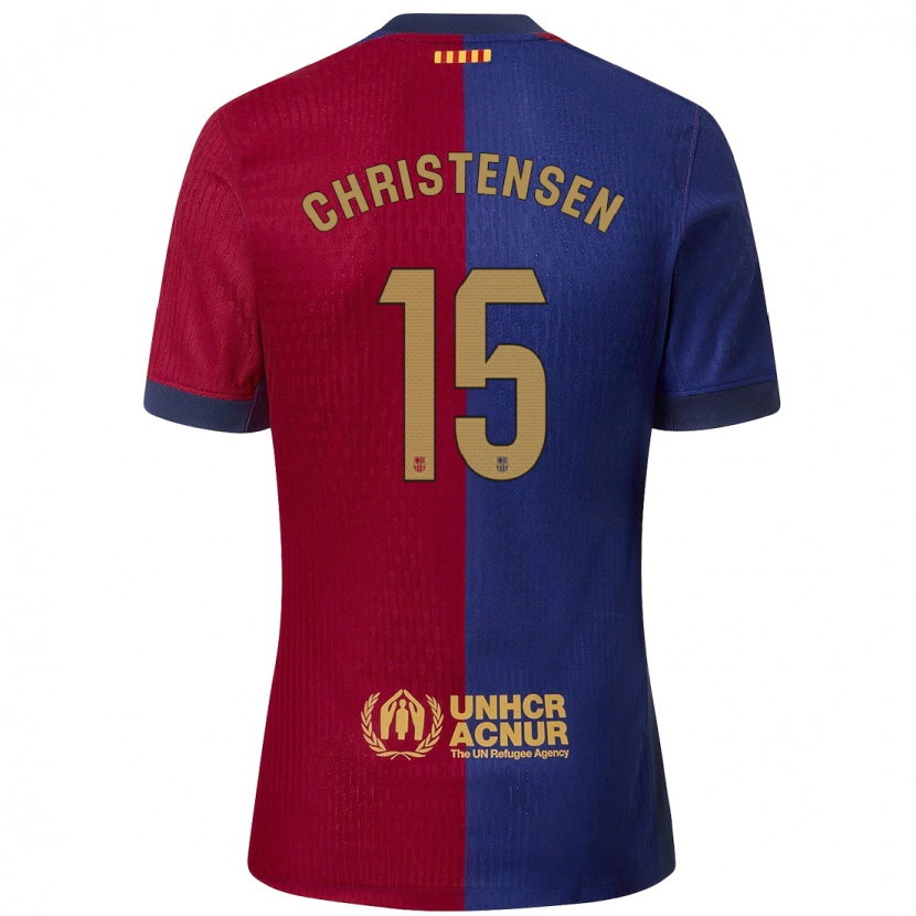 Danxen Män Andreas Christensen #15 Blå Röd Hemmatröja Matchtröjor 2024/25 Tröjor T-Tröja