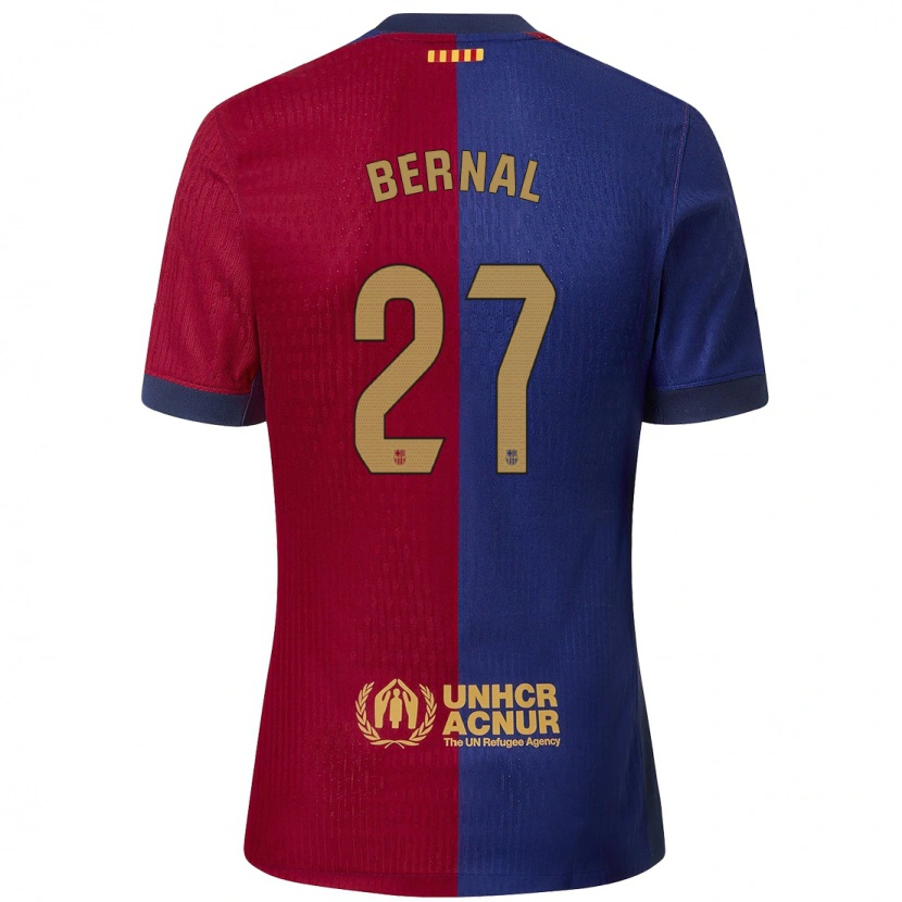 Danxen Män Marc Bernal #27 Blå Röd Hemmatröja Matchtröjor 2024/25 Tröjor T-Tröja