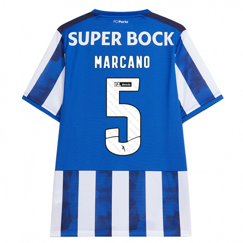 Danxen Män Iván Marcano #5 Blå Vit Hemmatröja Matchtröjor 2024/25 Tröjor T-Tröja