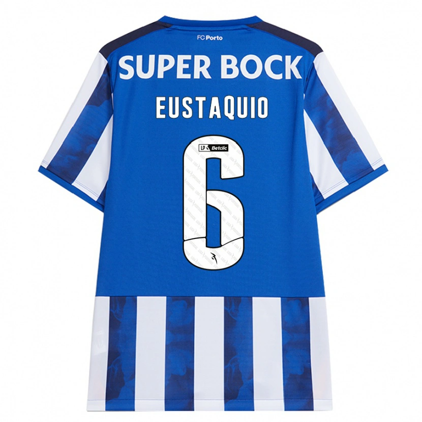 Danxen Män Stephen Eustaquio #6 Blå Vit Hemmatröja Matchtröjor 2024/25 Tröjor T-Tröja