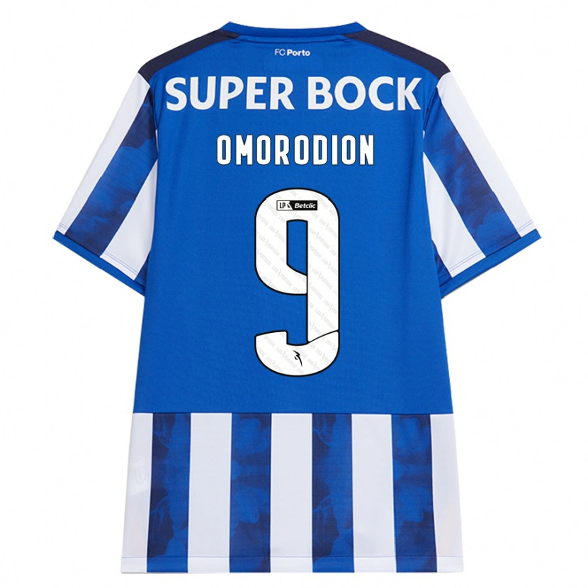 Danxen Män Samu Omorodion #9 Blå Vit Hemmatröja Matchtröjor 2024/25 Tröjor T-Tröja