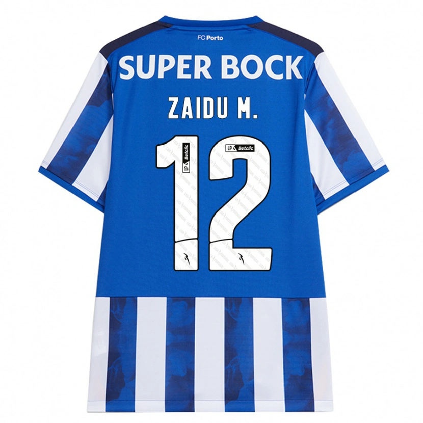 Danxen Män Zaidu #12 Blå Vit Hemmatröja Matchtröjor 2024/25 Tröjor T-Tröja
