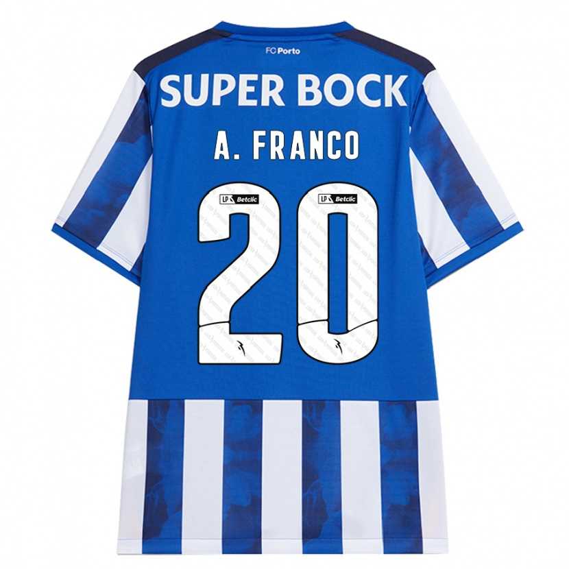 Danxen Män André Franco #20 Blå Vit Hemmatröja Matchtröjor 2024/25 Tröjor T-Tröja