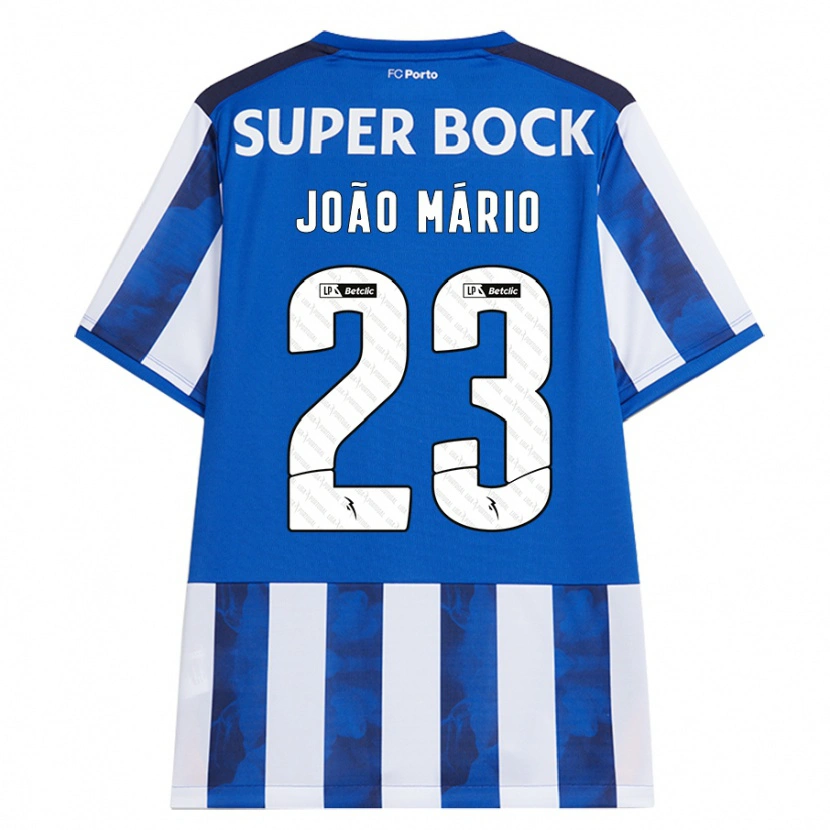 Danxen Män João Mário #23 Blå Vit Hemmatröja Matchtröjor 2024/25 Tröjor T-Tröja