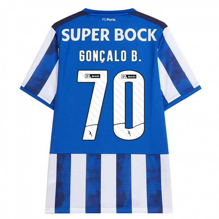 Danxen Män Gonçalo Borges #70 Blå Vit Hemmatröja Matchtröjor 2024/25 Tröjor T-Tröja